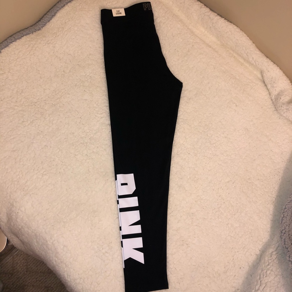 Victoria’s Secret PINK Black Flat Leggings